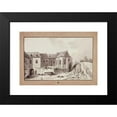 thumbnail image 2 of Jacques Bertaux 18x14 Black Modern Framed Museum Art Print Titled - Demolition of the Church of the Chartreux De Paris (1801), 2 of 5