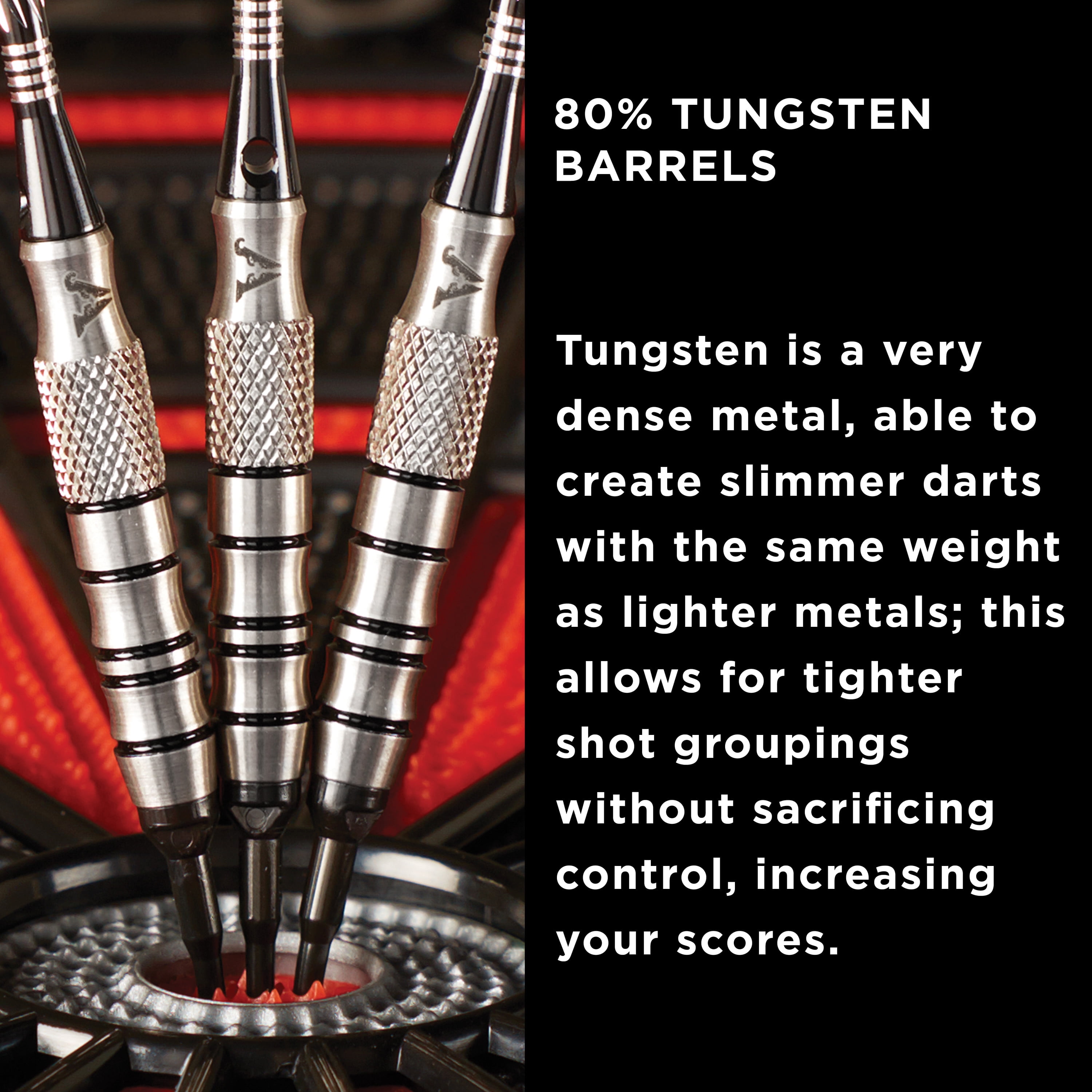 Viper Grim Reaper 80% Tungsten Soft Tip Dart Set, Back, 18 Grams