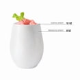thumbnail image 2 of Smarty 12 oz. White Elegant Stemless Plastic Wine Glasses 64ct, 2 of 8