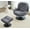Gray, variant on Comfort Stretch Gray Swivel Accent Chair with Ottoman Rocker Glider Chairs Ottoman Footrest Set