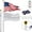Silver, variant on 20Ft Telescopic Flag Pole Kit, Heavy Duty Aluminum Telescoping Flagpole, with 3x5 American Flag and Topper Ball for Commercial, Residential Use