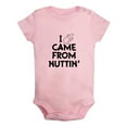 thumbnail image 2 of iDzn I Came From Nuttin' Funny Rompers For Babies, Newborn Baby Unisex Bodysuits, Infant Jumpsuits, Toddler 0-24 Months Kids One-Piece Oufits, 2 of 5