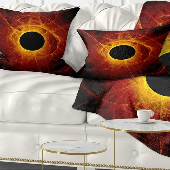 Designart The Eye of God Digital Art - Abstract Throw Pillow - 12x20