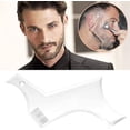 thumbnail image 3 of Beard Guide Shaper Tool Or Clear Stencil For Trimming And Shaving, The Stencil Models With 4 Grooming Lines And Mustache Comb, 3 of 3