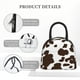 thumbnail image 4 of Fotbe Brown Cow Bolsa de Almuerzo con Estampado, Lonchera Aislada, Contenedor de Comida Reutilizable Tipo Cooler a Prueba de Fugas, 4 of 6