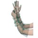 thumbnail image 5 of Guantes largos de ópera de tul para mujer INSPIRE CHIC, guantes de malla transparentes de dedo completo para la noche de boda, verde oscuro L, 5 of 6