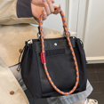 thumbnail image 5 of Hfppkn Black Lightweight Nylon Casual Commuter Shoulder Bag, Trendy Underarm Top Handle Purse for Daily Use 23x22x13cm, 5 of 7