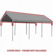 King Canopy 10 ft x 20 ft Silver Drawstring Carport Canopy Cover