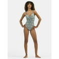 thumbnail image 2 of Jessica Simpson Women's Print Cinched One Piece Swimsuit, Sizes XS-XXL, 2 of 5