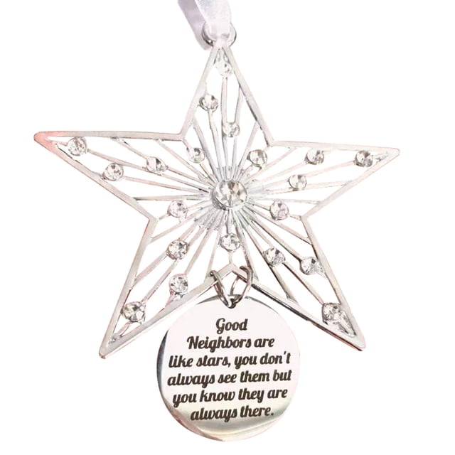 Colgante grabado Colgante de aleación Amistad Vecinos Colgante de estrella metálica