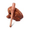 thumbnail image 3 of 4X Carved Croaking Wood Percussion Musical Sound Wood Frog Tone Block Toys, 3 of 6