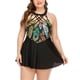 thumbnail image 4 of Traje de baño grande para mujer con almohadilla en el pecho y sin soporte de acero Estampado digital Cruzado Vestido dividido Traje de baño OAVQHLG3B Store  lin121212, 4 of 4