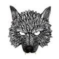 thumbnail image 4 of Máscara de lobo de Halloween media cara máscara de hombre lobo máscara de animal máscara para cosplay disfraz, 4 of 5
