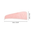 thumbnail image 2 of Unique Bargains 1pc Water-absorbent Double Layer Hair Towel 9.84"x 25.59" Pink, White, 2 of 5