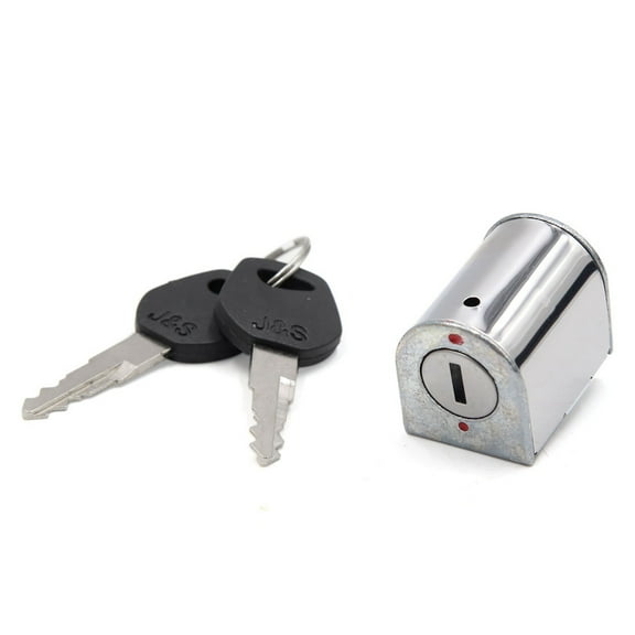 Unique Bargains 1Set Stainless Steel Motorcycle Steering Lock with Two Keys for CG125