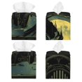 thumbnail image 2 of Balery MoonNight Sky Crow Porta Pañuelos de Cuero con Estampado – Funda Moderna Cuadrada para Caja de Pañuelos, Dispensador 5x5x5'', 2 of 7