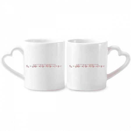 

Mathematical Formula Expressions Computation Root Number Couple Porcelain Mug Set Cerac Lover Cup Heart Handle