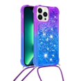 thumbnail image 2 of Funda para iPhone 13 PRO MAX Brillantina Líquida Divertida Reluciente y con Cristales en Movimiento Cuerpo Cruzado con Cordón Ajustable, 2 of 5
