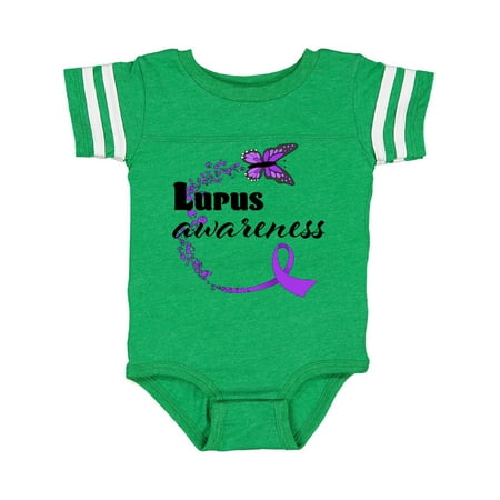 

Inktastic Lupus Awareness butterfly ribbon Gift Baby Boy or Baby Girl Bodysuit