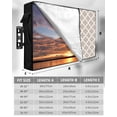 thumbnail image 7 of Outdoor TV Cover 70 to 75 Inch Weatherproof, Beige White Geometric Waterproof TV Screen Protector for Outside Decor with Zipper and Pocket 68"L x 42"H , Minimalist Morocco Pattern, 7 of 7