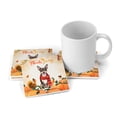 thumbnail image 3 of Happy Thanksgiving Rat Terrier with Turkey Pumpkins Autumn Vibes Set of 4 Stone Coasters Ratty Dog Lover 4x4in Absorbent Soapstone Coaster - 12018, 3 of 5