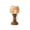 🏠 6.7 x 3.5, variant on WWC White Pumpkin Candle Holder, Rustic Distressed Tealight Candle Holder with Wooden Vintage Pedestal, Halloween Decor for Party Mantel and Table