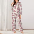 thumbnail image 2 of Balery Sparkling Ice Cream Conjunto de Pijama con Estampado para Mujer, Conjunto de Dos Piezas con Manga Larga, Ropa de Dormir Suave con Bolsillos, Pijamas Cómodos-XX-Large, 2 of 7