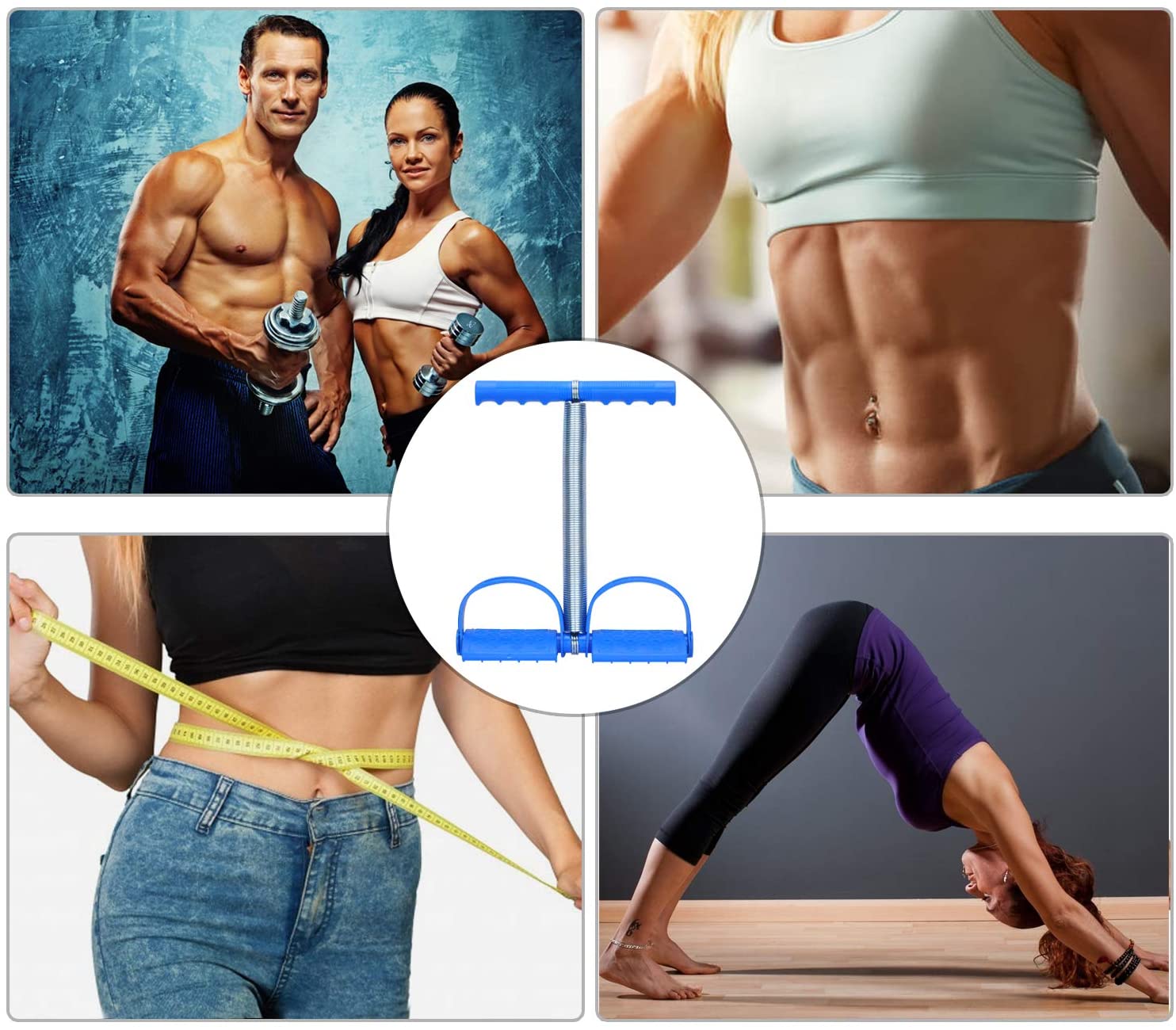 Bande De Résistance Élastique à 4 Tubes Avec Balle De Massage - Équipement Fitness Maison, Renforcement Musculaire - 11