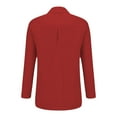 thumbnail image 6 of Yigetop Long Sleeve Shirts for Women, Womens Cotton Linen Button Down Shirt Linen Button Down Shirt Women Red 5XL, 6 of 9