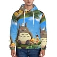 thumbnail image 3 of Totoro Trendy Cartoon Men'S Fleece Hooded Hoodie, hoodies for women men with pockets,Fall Fashion 2025 Pullover Sweaters Winter Clothes, 3 of 9