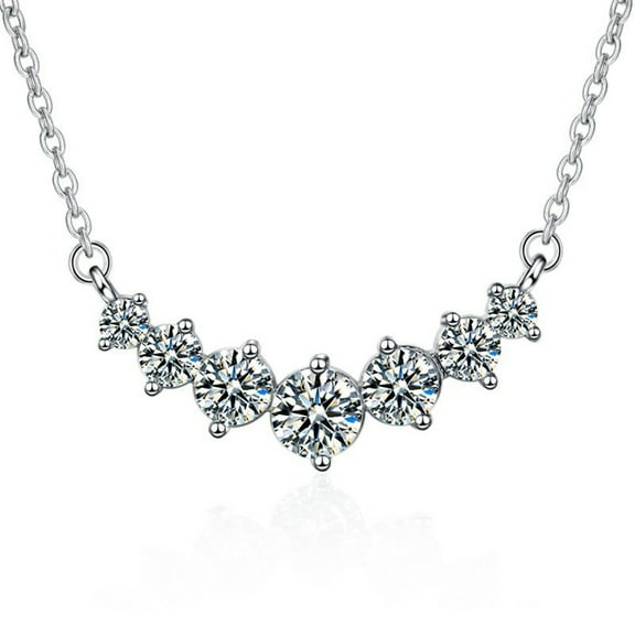 Fashion Pendant Necklace - Shiny Moissanite Simulant Choker for Women