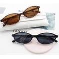 thumbnail image 6 of VETPW Trendy Oval Sunglasses Womens - Retro Cat Eye Sunglasses Womens Small Face Black Brown Lenses 90s Vintage Sun Glasses Narrow Shades Petite 4 Pack, 6 of 8