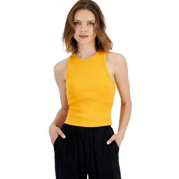 Women's Denise Ribbed Racerback Tank Top Inspire Orange M