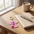 thumbnail image 3 of Nurse Uniform Key Chain, 2 Colors Scrub Top Keyring with Stethoscope, Lightweight Acrylic Purse Car Key Accessory for Nurse Student Women Gift, 3 of 7