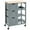 Grey, variant on HOMCOM Kitchen Cart on Wheels with Wood Top, 3 Drawers and Shelves, Black