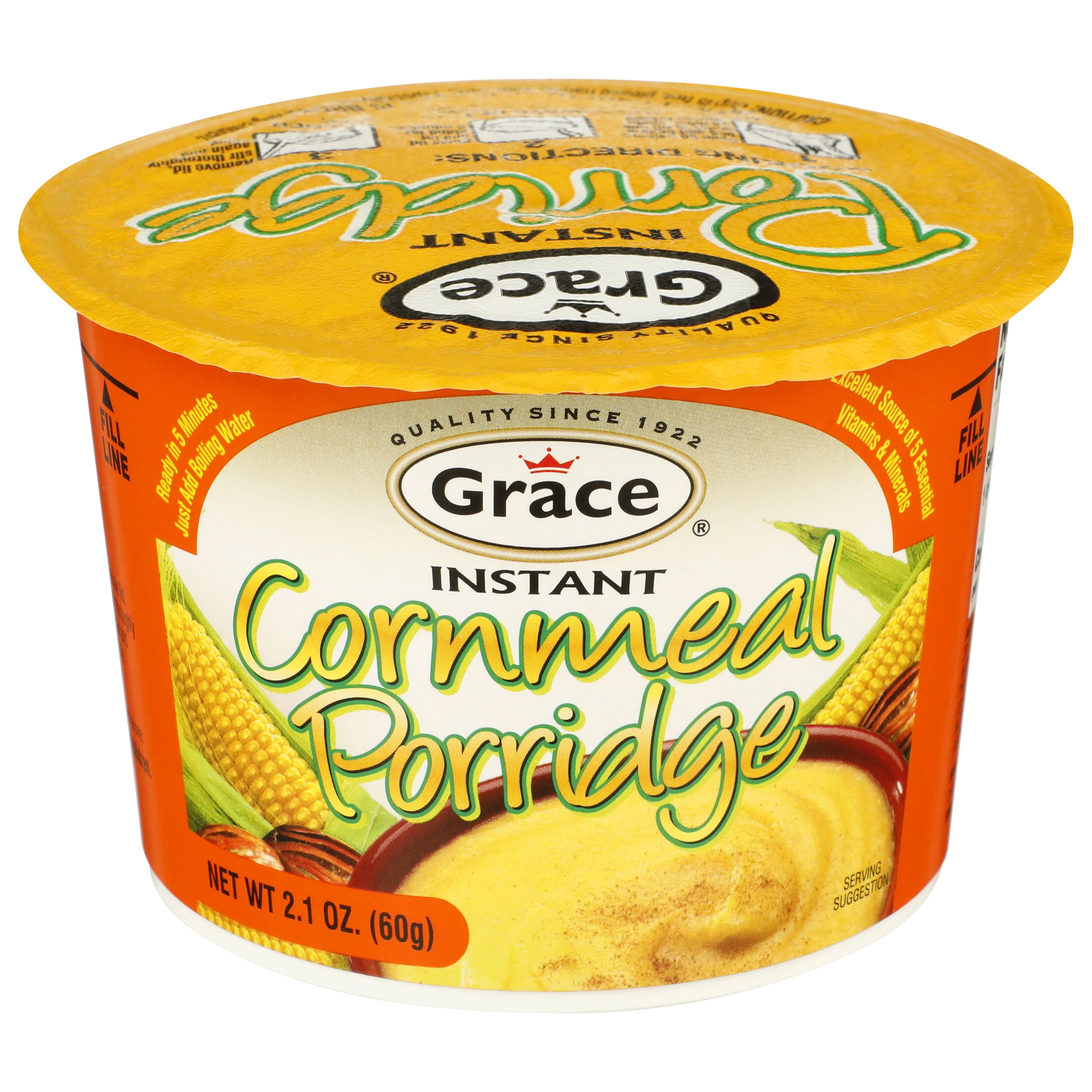 (6 pack) Grace Cornmeal Porridge, 2.12 oz