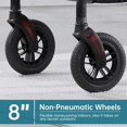 thumbnail image 2 of Andador todoterreno ELENKER con ruedas no neumáticas de 8", asiento y respaldo acolchados con esponja y estructura totalmente ajustable para personas mayores, color champán, 2 of 5