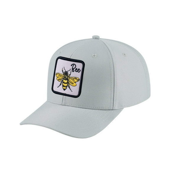 Unisex V2 Embroidered The Bee, 6-Panel Baseball Cap, Light Grey/Light Grey, Adjustable Fit