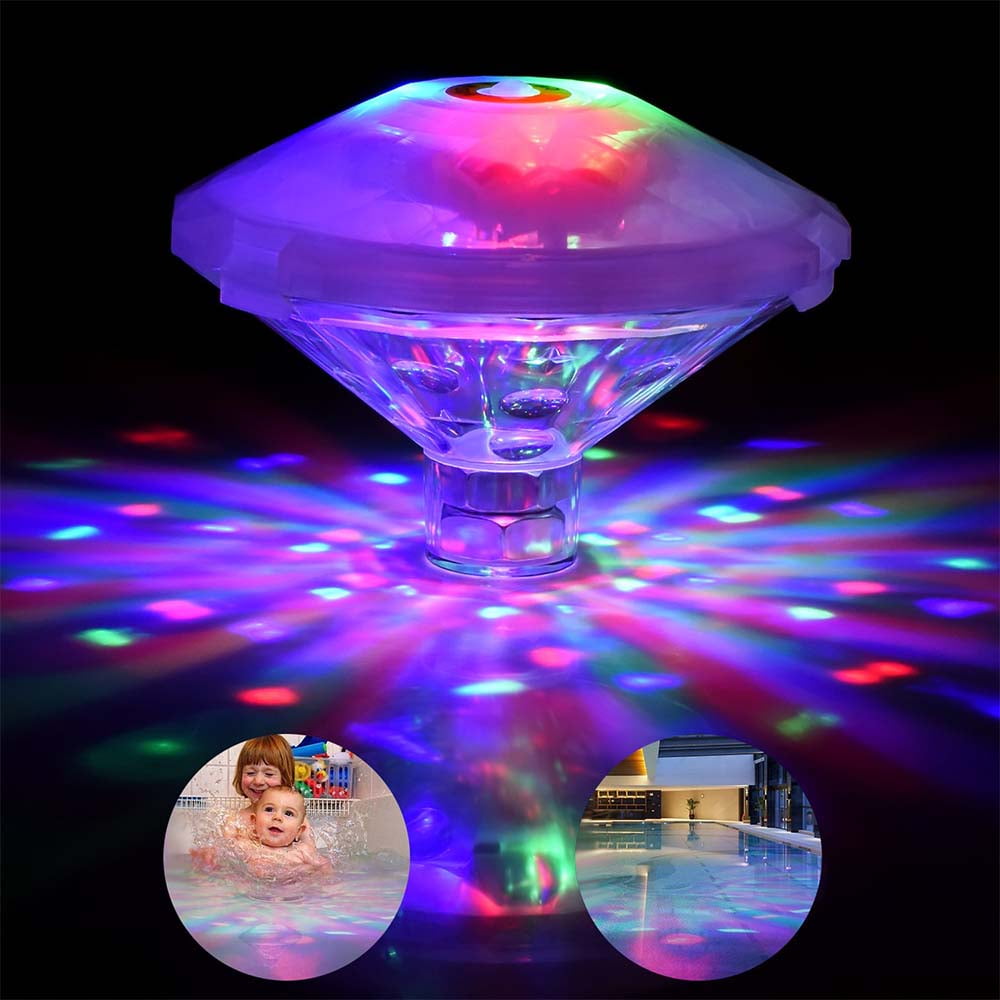24k-3p Submersible Led Lights,Waterproof Colorful Battery Remote Controlled UNPAD Wireless Underwater Lights for Party,Pond,Pool