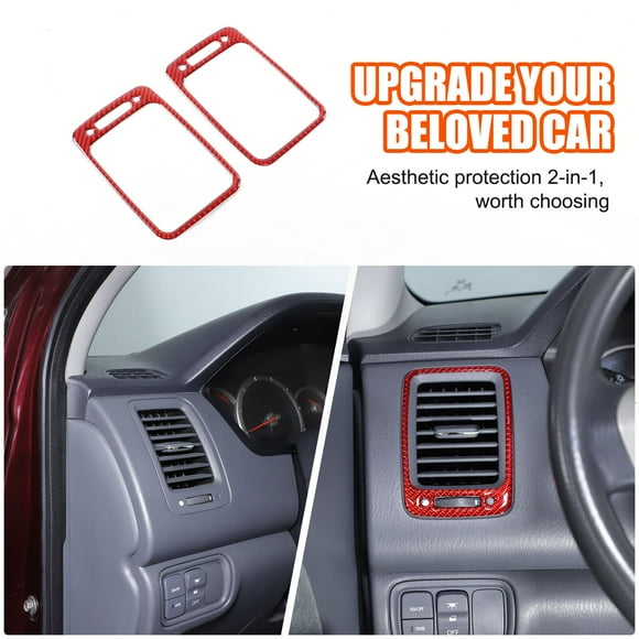 Red carbon fiber inner vent socket decoration suitable for Honda Pilot 2003-2008 2X-