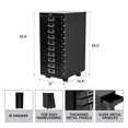 thumbnail image 3 of File Cabinet Mini 10 Tier Metal File Organizer Document Organizer with Wheel, for Home Office, Office Desk File,Black Color, 3 of 12