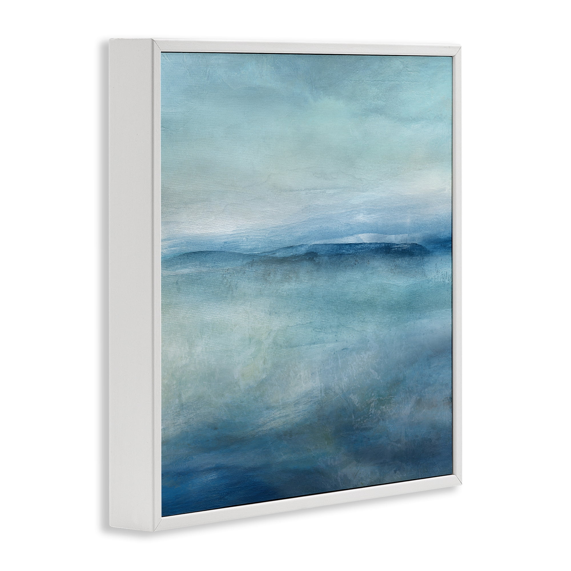 Stupell Industries Misty Blue Coastal Horizon White Framed Giclee Art, design by Carol Robinson