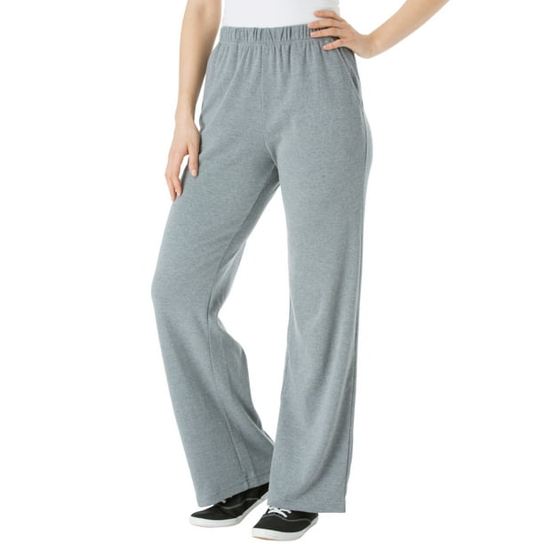 Woman Within - Woman Within Plus Size Tall 7-day Knit Wide Leg Pant ...