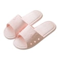 thumbnail image 3 of B91xZ Women's Rhinestone Sandals Glitter Rhinestone Strap Open Toe Flat Sandals Sparkle Slide Slippers,Pink 8.5, 3 of 4