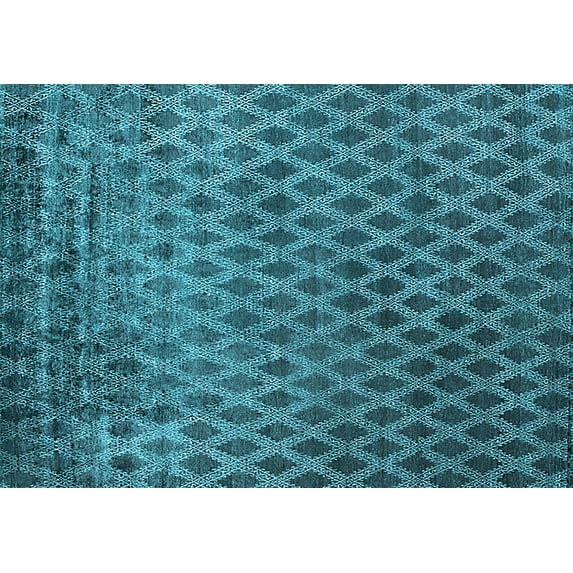 Ahgly Company Indoor Rectangle Oriental Light Blue Industrial Area Rugs, 5' x 8'