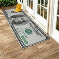 thumbnail image 4 of Multifunctional Long Strip Money Rugs 100 Dollar Bill Series Non-Slip Backed Mat Money Doormat, Kitchen Mats Set of 2 (17" X 47"+17" X 30"), 4 of 6