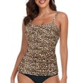 thumbnail image 2 of RELLECIGA Haut de Tankini Bandeau Froncé pour Femmes Maillots de Bain, 2 of 6