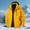 Yellow, variant on Men's Big and Tall Solid Color Outdoor Climb Sport Jacket with Zipper Pocket and Hooded Long Sleeve