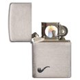 thumbnail image 3 of Pipe Zippo más ligero, cromado cepillado, negro, unisex, adulto, 3 of 7