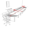 thumbnail image 2 of Racetrack Cable Management 28' Feet Conference Table, #OF-CON-CRP80, 2 of 2